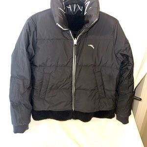 Black reversible Puffer/fleece Jacket. Sz medium